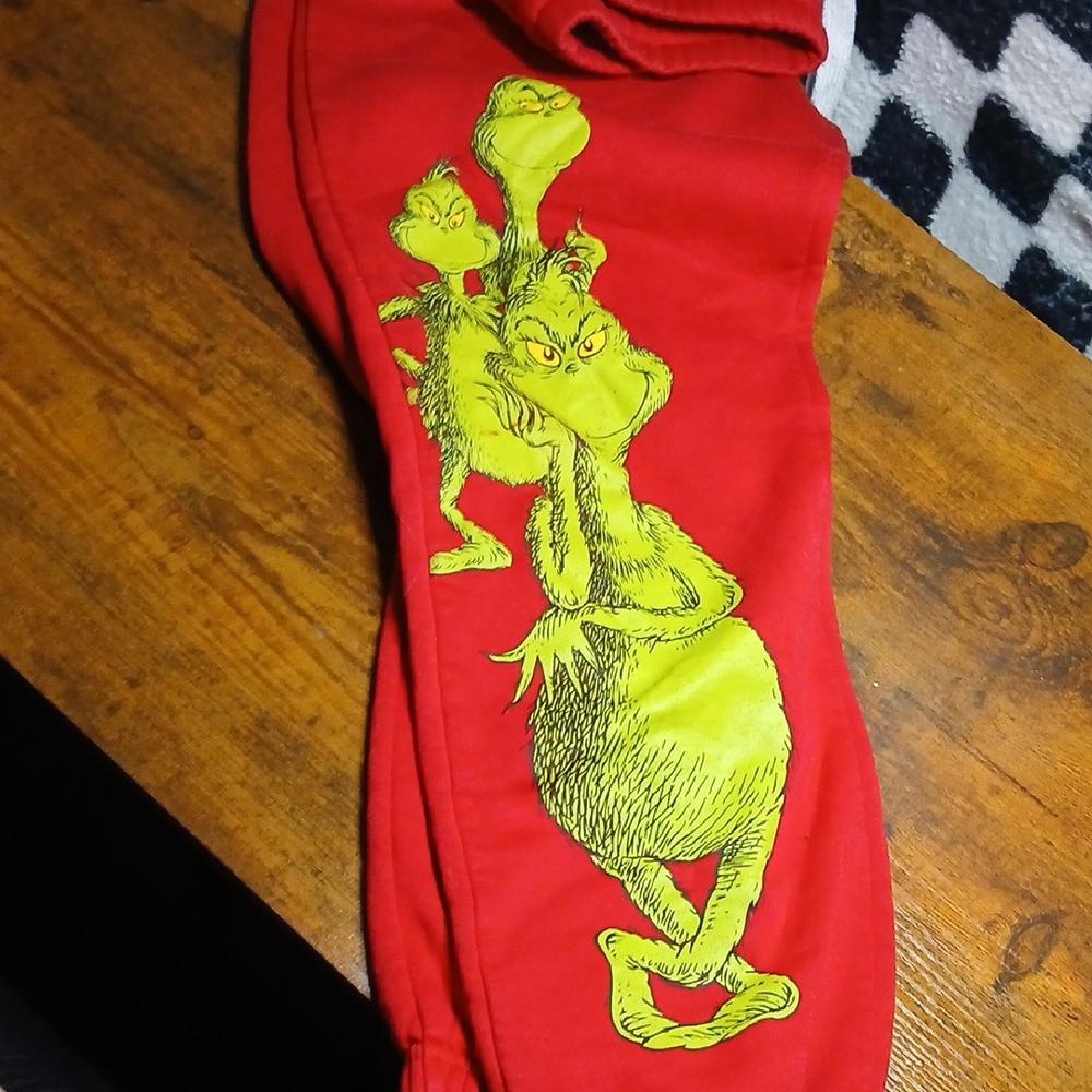Dr. Seuss Red Kids Bottoms with Grinch Design